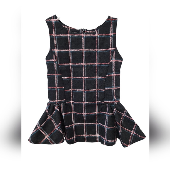 Black and Pink Fit and Flare Peplum Dress for Casual Occasions Kids Dress 2T - Picture 1 of 4